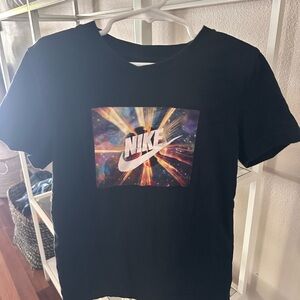 Nike Black T-Shirt with Cosmic Graphic